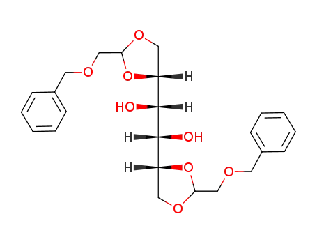 Molecular Structure of 154371-93-4 ((1S,2S)-1,2-Bis-((R)-2-benzyloxymethyl-[1,3]dioxolan-4-yl)-ethane-1,2-diol)