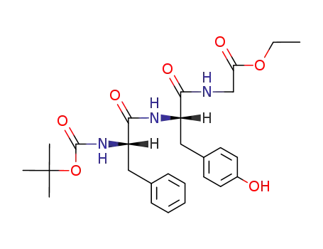 Glycine,
N-[N-[N-[(1,1-dimethylethoxy)carbonyl]-L-phenylalanyl]-L-tyrosyl]-, ethyl
ester