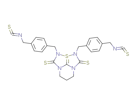 2,3-bis<(p-isothiocyanatomethylphenyl)methyl>-6,7-dihydro-5H-2a-thia(2a-S<sup>IV</sup>)-2,3,4a,7a-tetraazacyclopent<cd>indene-1,4(2H,3H)-dithione