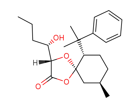 (3S,5R,6S,9R)-3-((S)-1-Hydroxy-butyl)-9-methyl-6-(1-methyl-1-phenyl-ethyl)-1,4-dioxa-spiro[4.5]decan-2-one