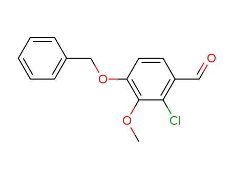 Molecular Structure of 83847-90-9 (4-(benzyloxy)-2-chloro-3-Methoxybenzaldehyde)