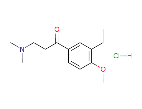 Molecular Structure of 30195-60-9 (3-(dimethylamino)-1-(3-ethyl-4-methoxyphenyl)propan-1-one hydrochloride (1:1))