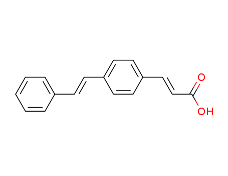 Molecular Structure of 4362-02-1 (2-Propenoic acid,3-[4-(2-phenylethenyl)- phenyl]- )