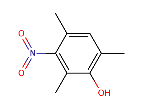Molecular Structure of 1719-21-7 (2,4,6-Trimethyl-3-nitrophenol)