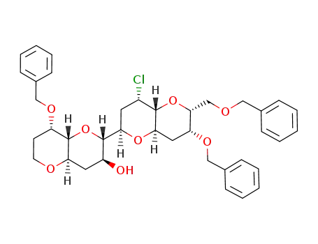 (2S,3S,4aR,8S,8aS,2'R,4'S,4'aR,6'R,7'R,8'aR)-8,7'-Bis-benzyloxy-6'-benzyloxymethyl-4'-chloro-hexadecahydro-[2,2']bi[pyrano[3,2-b]pyranyl]-3-ol