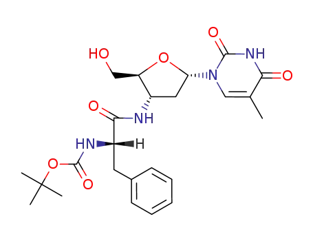 1-(2,3-dideoxy-3-(N-t-butyloxycarbonyl-L-phenylalanylamino)-α-D-erythro-pentofuranosyl)thymine