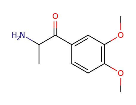 Molecular Structure of 40513-44-8 (1-Propanone,  2-amino-1-(3,4-dimethoxyphenyl)-)