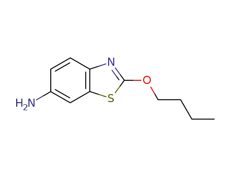 Molecular Structure of 77563-28-1 (6-Benzothiazolamine,2-butoxy-(9CI))