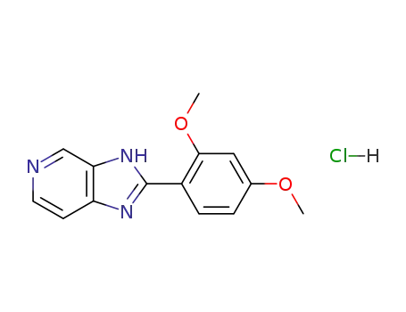 Molecular Structure of 89075-01-4 (1H-Imidazo[4,5-c]pyridine, 2-(2,4-dimethoxyphenyl)-,
monohydrochloride)