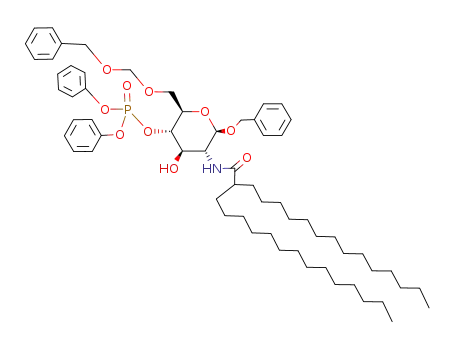Benzyl 6-O-benzyloxymethyl-2-deoxy-4-O-(diphenoxyphosphinyl)-2-(2-tetradecylhexadecanamido)-β-D-glucopyranoside