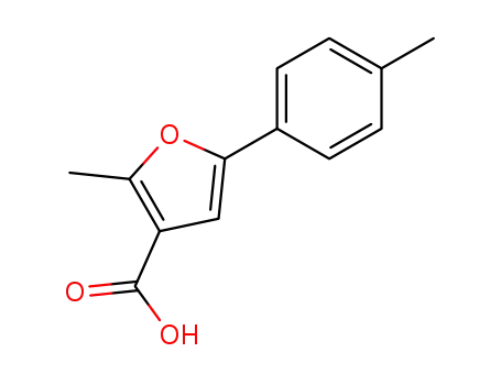 Molecular Structure of 111787-86-1 (2-METHYL-5-(4-METHYLPHENYL)-3-FUROIC ACID)