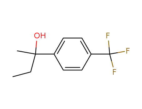 Molecular Structure of 10015-16-4 (Benzenemethanol, a-ethyl-a-methyl-4-(trifluoromethyl)-)