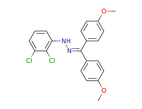 Molecular Structure of 77635-58-6 (Methanone, bis(4-methoxyphenyl)-, (2,3-dichlorophenyl)hydrazone)