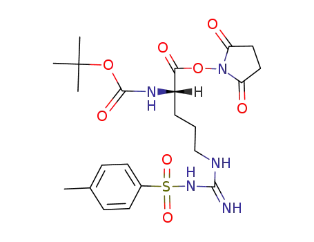 Carbamic acid,
[(1S)-1-[[(2,5-dioxo-1-pyrrolidinyl)oxy]carbonyl]-4-[[imino[[(4-methylphen
yl)sulfonyl]amino]methyl]amino]butyl]-, 1,1-dimethylethyl ester