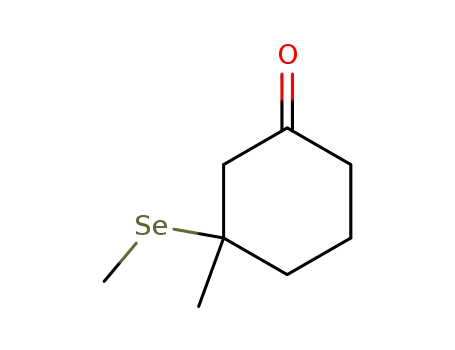 Molecular Structure of 119353-17-2 (3-Methyl-3-methylselanyl-cyclohexanone)