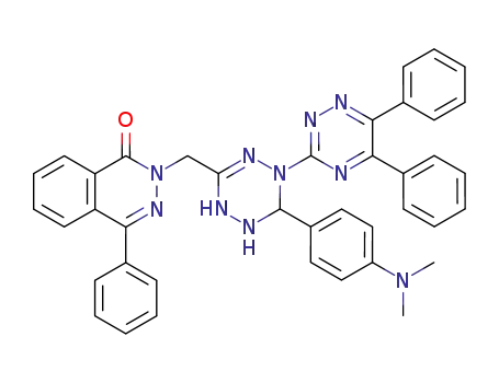 2-[6-(4-Dimethylamino-phenyl)-5-(5,6-diphenyl-[1,2,4]triazin-3-yl)-1,2,5,6-tetrahydro-[1,2,4,5]tetrazin-3-ylmethyl]-4-phenyl-2H-phthalazin-1-one