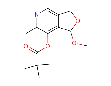2,2-dimethyl-propionic acid 1-methoxy-6-methyl-1,3-dihydro-furo[3,4-<i>c</i>]pyridin-7-yl ester