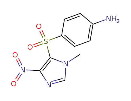 Molecular Structure of 108655-46-5 (4-[(1-methyl-4-nitro-1H-imidazol-5-yl)sulfonyl]aniline)