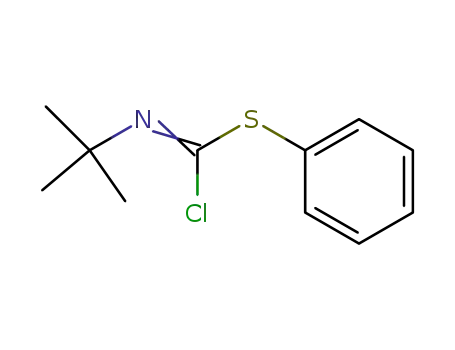 Molecular Structure of 90496-27-8 (Carbonochloridimidothioic acid, (1,1-dimethylethyl)-, phenyl ester)