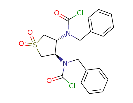 Carbamic chloride,
(tetrahydro-1,1-dioxido-3,4-thiophenediyl)bis[(phenylmethyl)-, trans-