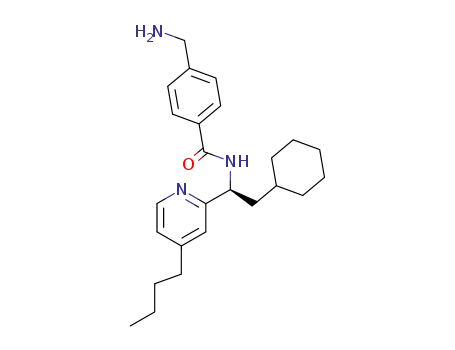 Molecular Structure of 317861-31-7 (4-aminomethyl-<i>N</i>-[1-(4-butyl-pyridin-2-yl)-2-cyclohexyl-ethyl]-benzamide)