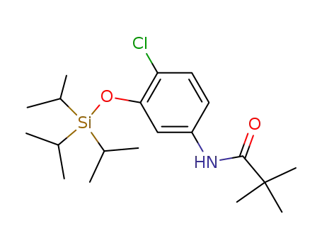 Molecular Structure of 342621-20-9 (N-[4-Chloro-3-(triisopropylsilyloxy)phenyl]-2,2-dimethylpropanamide)