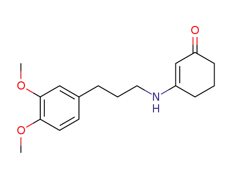 Molecular Structure of 107199-42-8 (3-<3-(3,4-dimethoxyphenyl)propylamino>-2-cyclohexen-1-one)