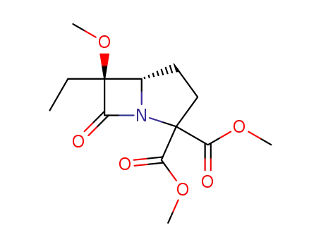 1-Azabicyclo[3.2.0]heptane-2,2-dicarboxylic acid,
6-ethyl-6-methoxy-7-oxo-, dimethyl ester, cis-