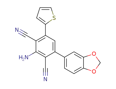 2-Amino-4-benzo[1,3]dioxol-5-yl-6-thiophen-2-yl-isophthalonitrile