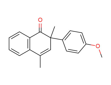 Molecular Structure of 107868-15-5 (1(2H)-Naphthalenone, 2-(4-methoxyphenyl)-2,4-dimethyl-)