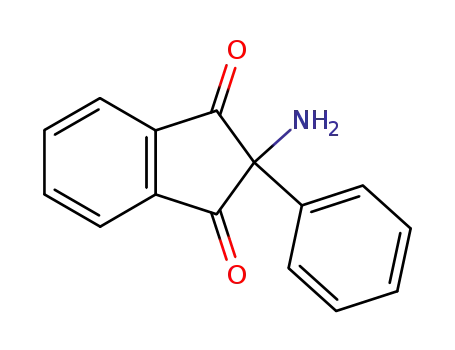 Molecular Structure of 3206-68-6 (1H-Indene-1,3(2H)-dione, 2-amino-2-phenyl-)