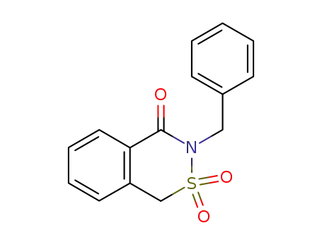 Molecular Structure of 31846-50-1 (8-benzyl-9,9-dioxo-9$l^{6}-thia-8-azabicyclo[4.4.0]deca-1,3,5-trien-7- one)