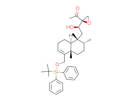1-((S)-2-{(R)-2-[(1R,2R,4aS,8aS)-5-(tert-Butyl-diphenyl-silanyloxymethyl)-1,2,4a-trimethyl-1,2,3,4,4a,7,8,8a-octahydro-naphthalen-1-yl]-1-hydroxy-ethyl}-oxiranyl)-ethanone
