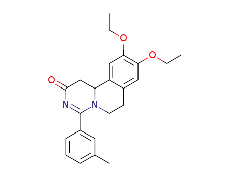 2H-Pyrimido[6,1-a]isoquinolin-2-one,
9,10-diethoxy-1,6,7,11b-tetrahydro-4-(3-methylphenyl)-