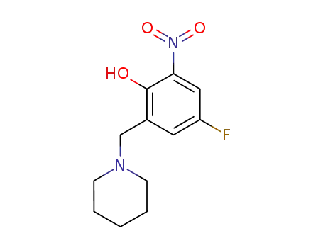 4-fluoro-2-nitro-6-(piperidin-1'-ylmethyl)phenol