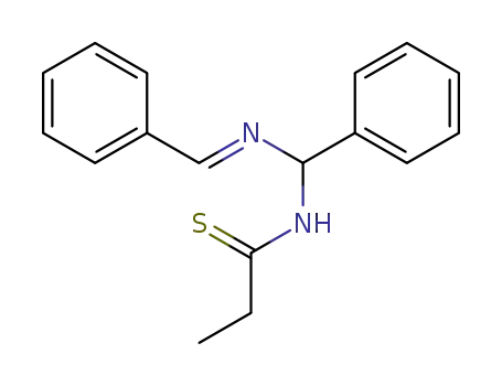 Molecular Structure of 98095-50-2 (Propanethioamide, N-[phenyl[(phenylmethylene)amino]methyl]-)