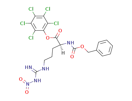 Molecular Structure of 5165-16-2 (N5-[Imino(nitroamino)methyl]-N2-[(benzyloxy)carbonyl]-L-ornithine 2,3,4,5,6-pentachlorophenyl ester)