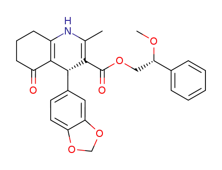 (R,R)-(+)-2-methoxy-2-phenylethyl 2-methyl-4-<3,4-(methylenedioxy)phenyl>-5-oxo-1,4,5,6,7,8-hexahydroquinoline-3-carboxylate