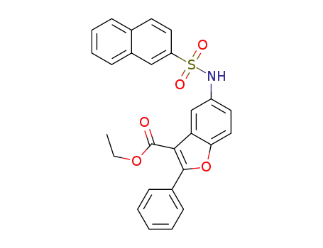 Molecular Structure of 304694-54-0 (ethyl 5-[(2-naphthylsulfonyl)amino]-2-phenyl-1-benzofuran-3-carboxylate)