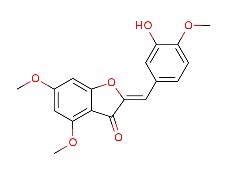 2-((<i>Z</i>)-3-hydroxy-4-methoxy-benzylidene)-4,6-dimethoxy-benzofuran-3-one