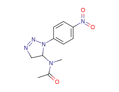 Molecular Structure of 139871-54-8 (Acetamide,
N-[4,5-dihydro-1-(4-nitrophenyl)-1H-1,2,3-triazol-5-yl]-N-methyl-)