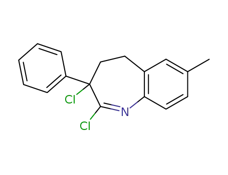 Molecular Structure of 111028-78-5 (3H-1-Benzazepine, 2,3-dichloro-4,5-dihydro-7-methyl-3-phenyl-)