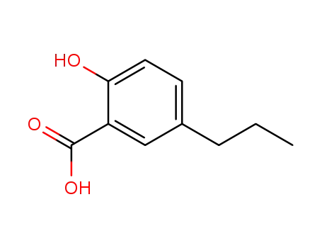 Molecular Structure of 28488-44-0 (Benzoic acid, 2-hydroxy-5-propyl-)