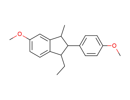 Molecular Structure of 872785-19-8 (1-ethyl-5-methoxy-2-(4-methoxy-phenyl)-3-methyl-indan)