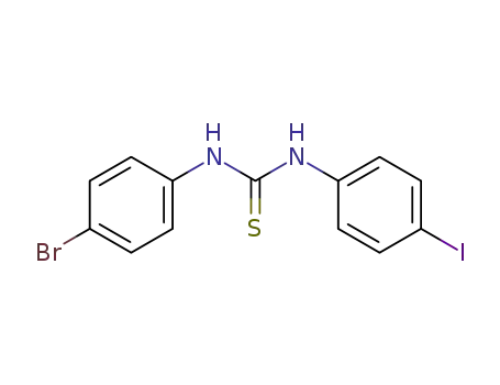 Molecular Structure of 100397-89-5 (N-(4-bromophenyl)-N'-(4-iodophenyl)thiourea)