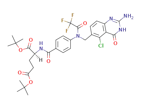 Molecular Structure of 120296-66-4 (di-tert-butyl-5-chloro-N<sup>10</sup>-(trifluoroacetyl)-5,8-dideazafolate)