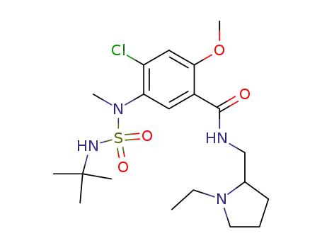 Benzamide,
4-chloro-5-[[[(1,1-dimethylethyl)amino]sulfonyl]methylamino]-N-[(1-ethyl-
2-pyrrolidinyl)methyl]-2-methoxy-