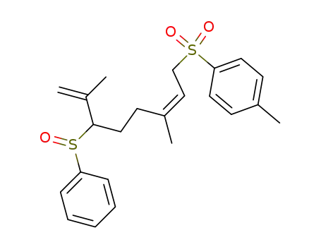 Benzene,
1-[[3,7-dimethyl-6-(phenylsulfinyl)-2,7-octadienyl]sulfonyl]-4-methyl-, (Z)-