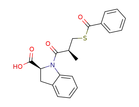1-<3-(benzoylthio)-2-methyl-1-oxopropyl>indoline-2-carboxylic acid