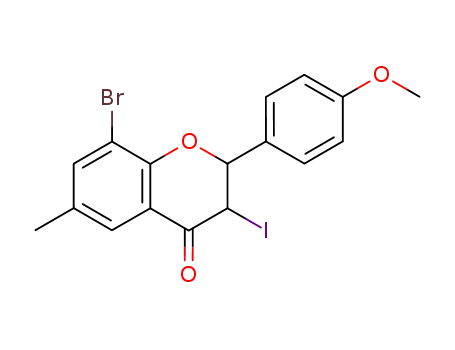 3-Jod-6-methyl-8-brom-4'-methoxy-flavanon